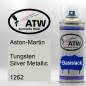 Preview: Aston-Martin, Tungsten Silver Metallic, 1262: 400ml Sprühdose, von ATW Autoteile West.